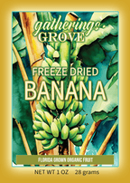 Freeze Dried Banana Net Weight 1 oz. (28g) - Gatherings Grove