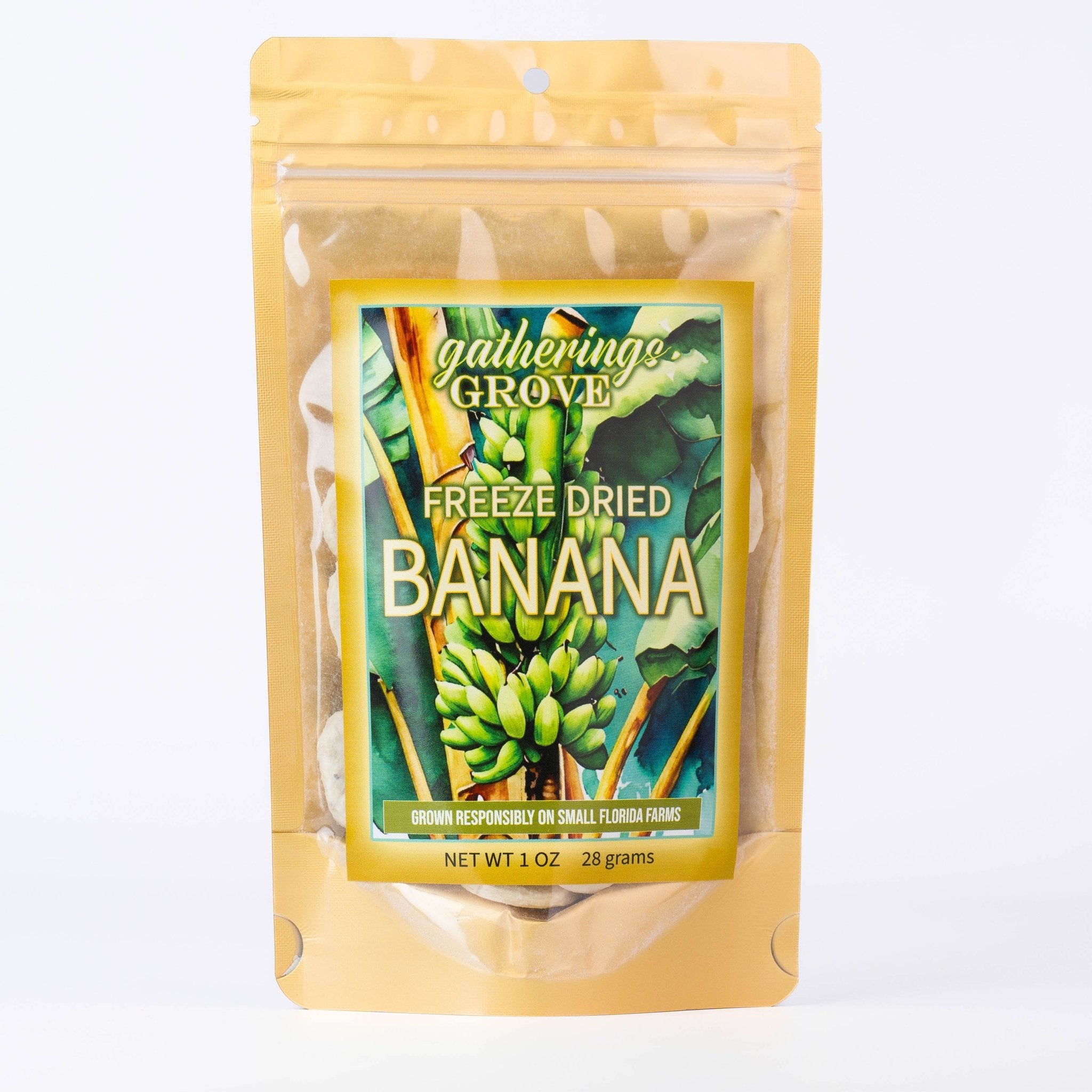 Freeze Dried Banana Net Weight 1 oz. (28g) - Gatherings Grove