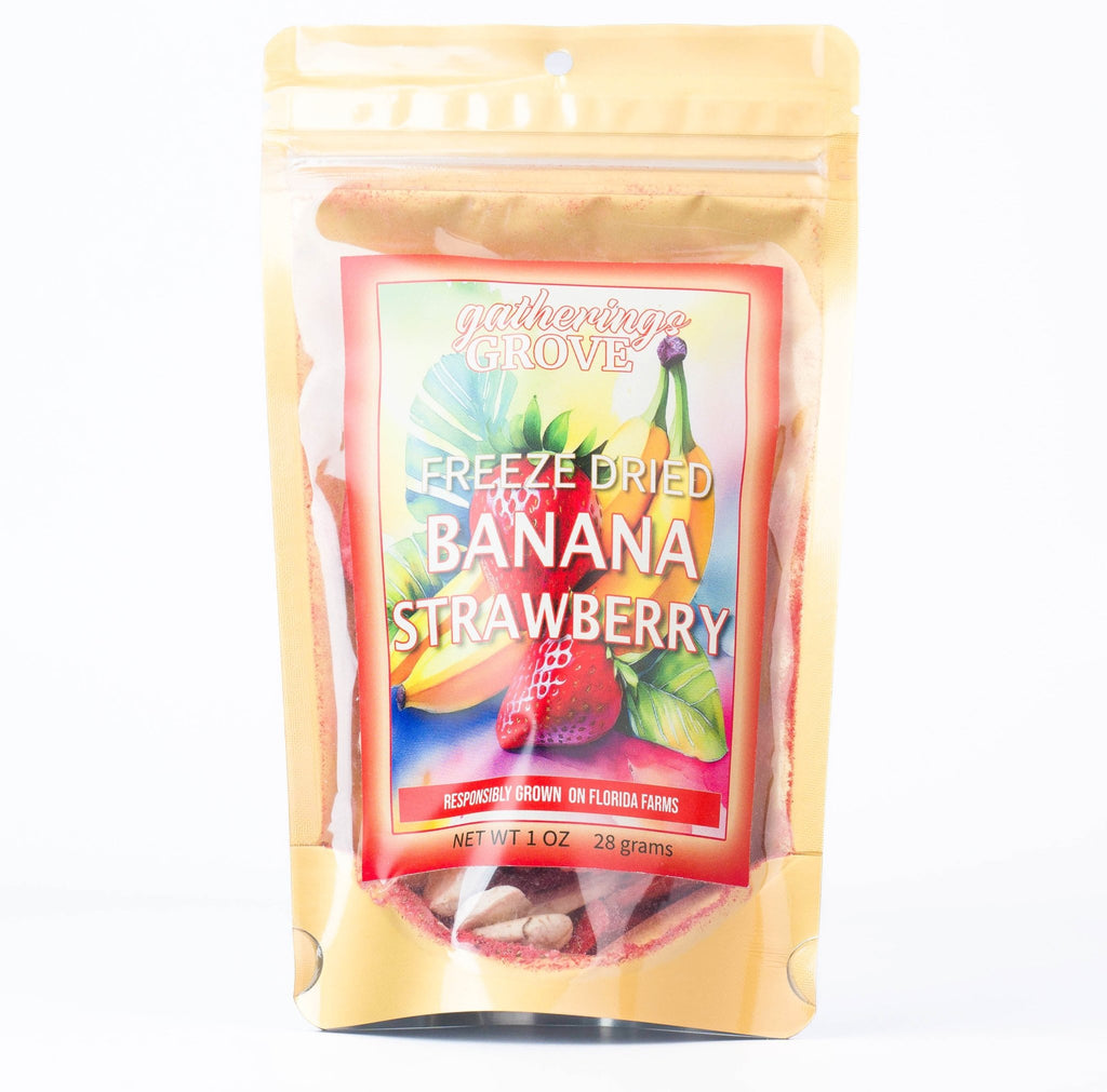 Freeze Dried Banana Strawberry Net weight 1 oz. (28g) - Gatherings Grove