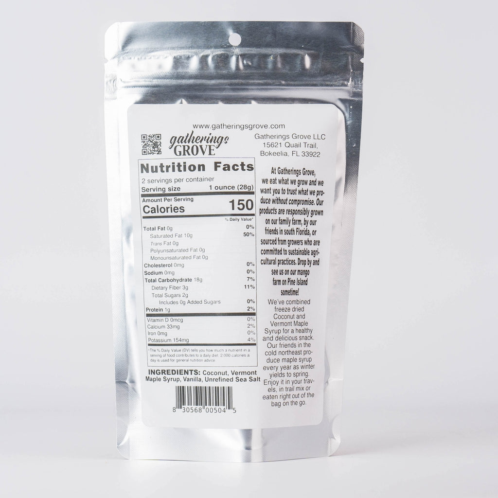 Freeze Dried Coconut with Vermont Maple Syrup - Gatherings Grove